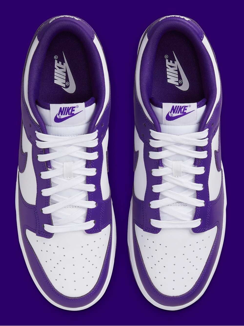 Nike low dunk retro sneakers in championship court purple 11